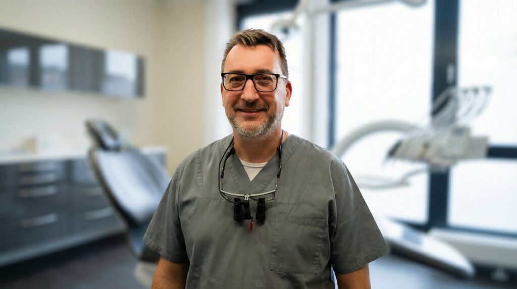 Zahnarzt Dr. Asal in seiner Praxis in Bad Säckingen – Spezialist für Parodontitis Behandlung und Zahngesundheit